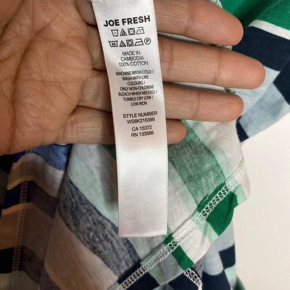 Joe fresh striped peplum tank top, medium - Picture 4 of 6
